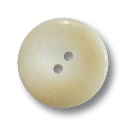 www.knopfparadies.de - 6154we - Beige Kunststoffknöpfe mit zwei Löchern