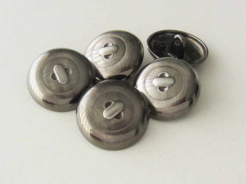 www.Knopfparadies.de - 2077st - Alt wirkende Metallknöpfe in Altsilber glänzend