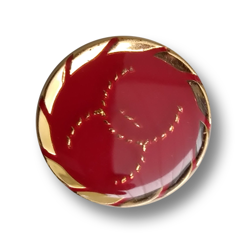 www.knopfparadies.de - d385rg-23 - Rot-goldfarbene leichte Knöpfe