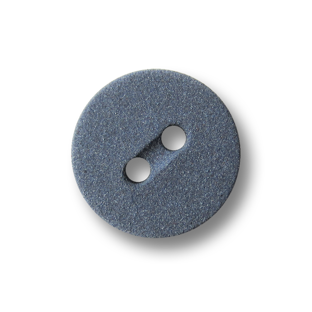 Kleiner blau gesprenkelter Zweiloch Kunststoff Knopf