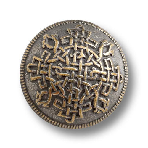 www.knopfparadies.de - 0854ms - Messingfarbene Stegknöpfe aus Metall