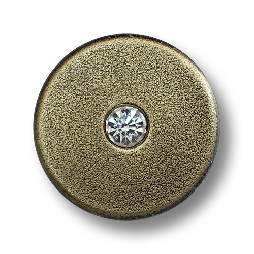 www.knopfparadies.de - 4638am - Messingfarbene Glitzerknöpfe aus Metall