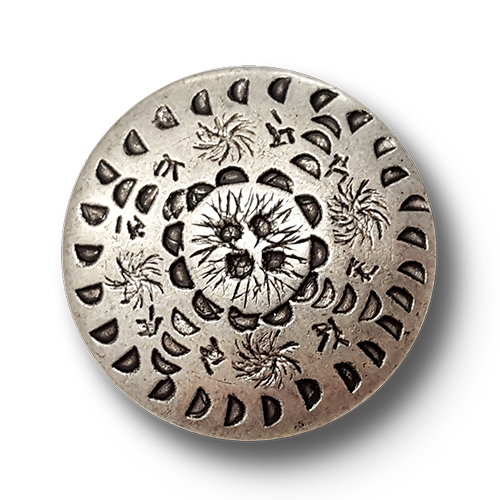 Bildschöne silberfarbene Metallknöpfe