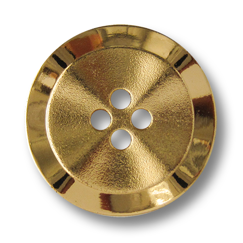 www.Knopfparadies.de - 1578go - Gewellte Kunststoffknöpfe in goldener Metall Optik