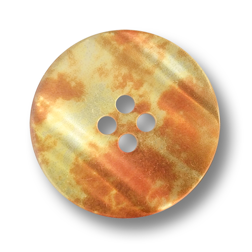 www.knopfparadies.de - 2958og  - Orange und gelb schimmernde Kunststoffknöpfe mit vier Löchern.