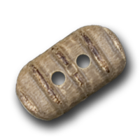 www.knopfparadies.de - 4070br - Rustikale braune Knebelknöpfe wie Brote