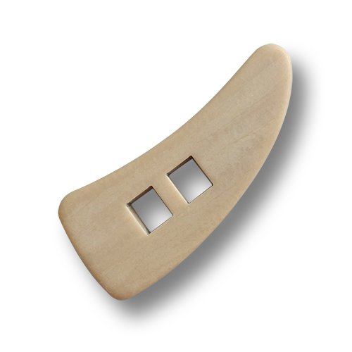 www.knopfparadies.de - 6476be - Flache, hell beige marmorierte Knebelknöpfe aus Kunststoff