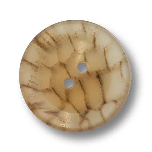 www.knopfparadies.de - 6307be - Durchschimmernd beige Kunststoffknöpfe mit zwei Löchern