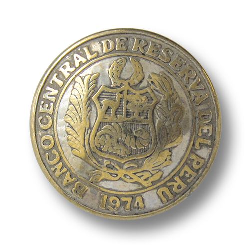 Klassischer Münz Metall Knopf mit Wappen für Blazer