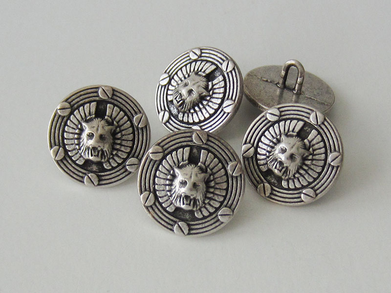 www.knopfparadies.de - y001as - Ausgefallen schöne Metallknöpfe / Designerknöpfe in altsilber