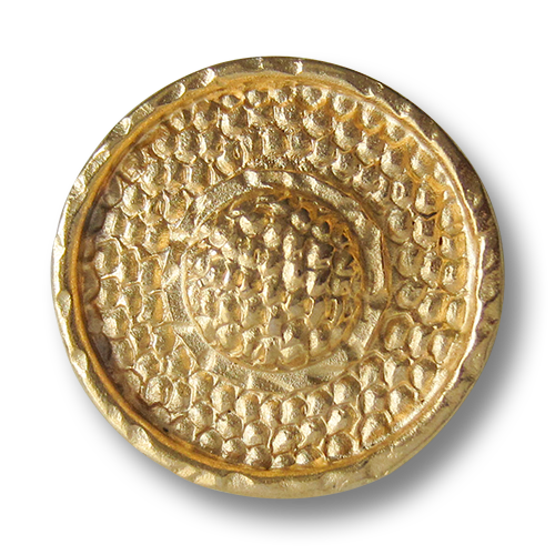 www.Knopfparadies.de - 2822go - Extravagante goldene Metallknöpfe In Hut Form