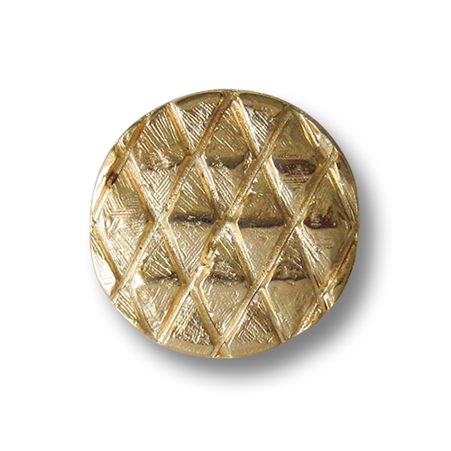 Glänzend goldfarbene Ösen Metallknöpfe mit Rauten Muster
