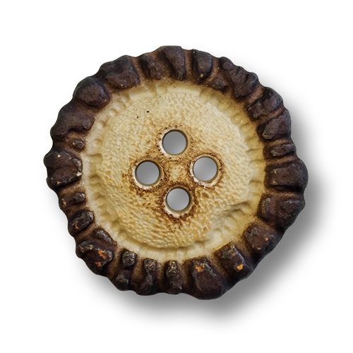 www.knopfparadies.de - 4525db - Authentische Trachtenknöpfe aus Kunststoff in Hornoptik