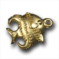 Bezaubernder Metallanhänger Fisch mit einer Öse
