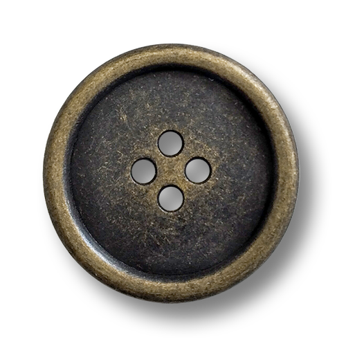 www.knopfparadies.de - 6498am - Große, schwere Mantelknöpfe aus Metall in Vintage-Look