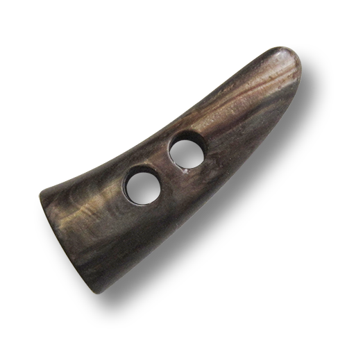 www.knopfparadies.de - 3731br - Braun schimmernde Knebelknöpfe aus Kunststoff - günstige B-WARE!