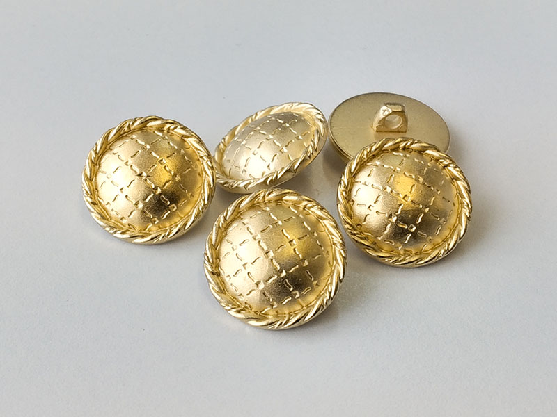 www.knopfparadies.de - 1278go - Leichte, goldfarbene Kunststoffknöpfe