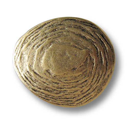 www.Knopfparadies.de - 5827ag - Originelle altgoldfarbene Kunststoffknöpfe in Metall Optik