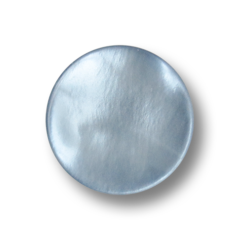 www.knopfparadies.de - 5747mb - Mittelblau schimmernde Kunststoffknöpfe mit Öse