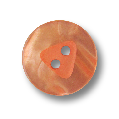 www.knopfparadies.de - 5845or - Hübsch schimmernde Kunststoffknöpfe in Orange / Perlmuttoptik