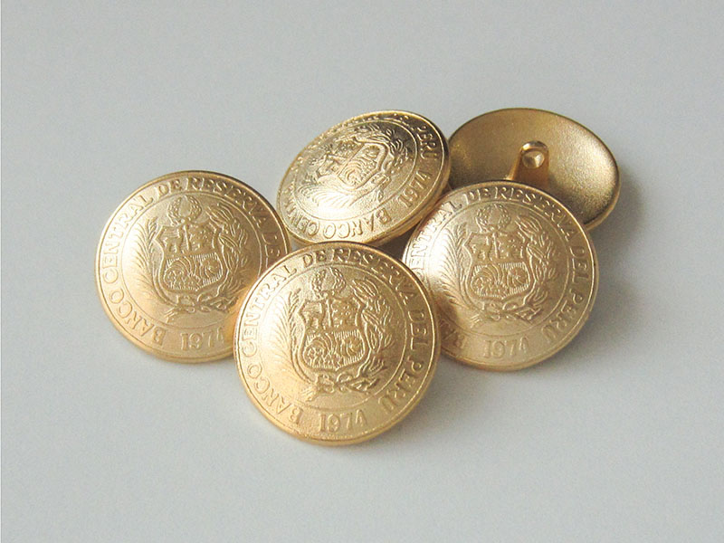 Klassischer Münz Metall Knopf mit Wappen für Blazer