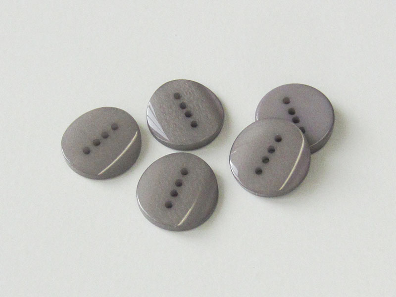www.Knopfparadies.de - 3847gr - Moderne Designerknöpfe aus Kunststoff in Grau