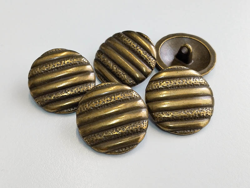 www.knopfparadies.de - 0661am - Messingfarbene Metallknöpfe