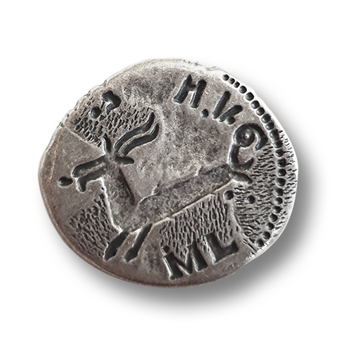 www.knopfparadies.de - Interessante altsilberfarbene Trachtenknöpfe mit Hirschdarstellung