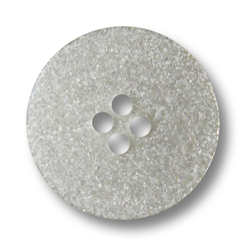 www.Knopfparadies.de - 2133si - Glamouröse silber glitzernde Vierloch Kunststoffknöpfe