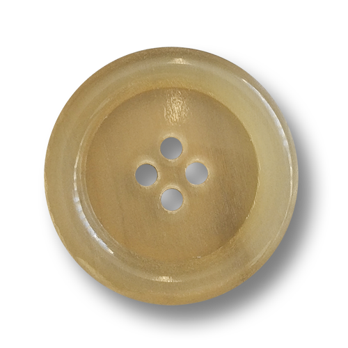 www.knopfparadies.de - 0796hb - Blonde Büffelhornknöpfe vier Knopflöchern