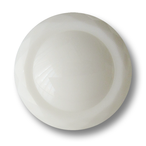 www.Knopfparadies.de - 4139we - Elegante weiße Kunststoffknöpfe in Glas-Optik