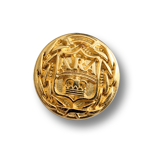 Kleiner goldfb. Wappen Metall Knopf f. Blusen / Hemden