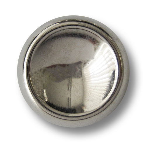 www.knopfparadies.de - 3853sg - Glänzend silberfarbene Metallknöpfe