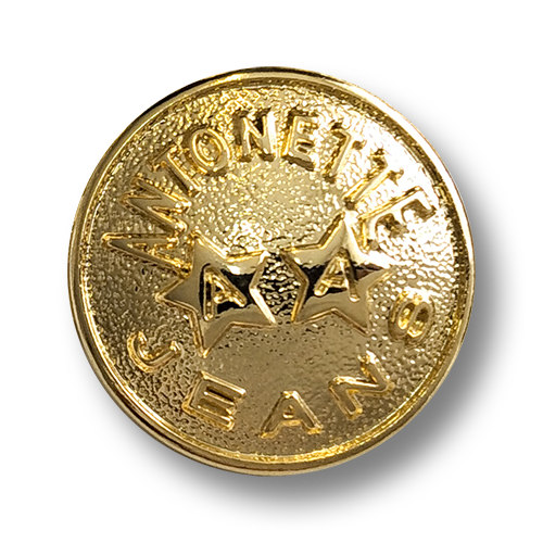 www.knopfparadies.de - 6908gg - Glänzend goldfarbene Metallknöpfe
