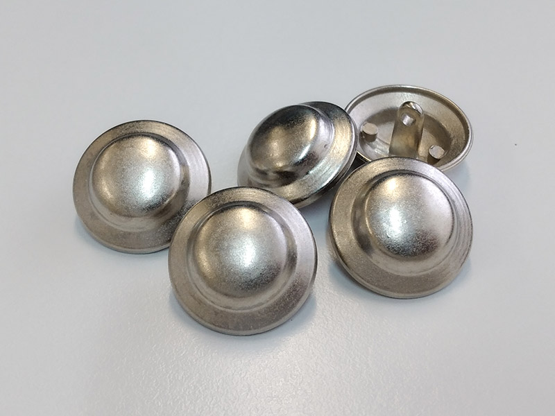 www.knopfparadies.de - 4083si - Matt silberfarbene Metallknöpfe