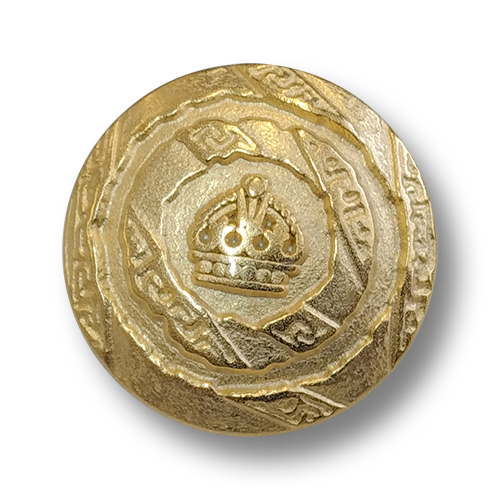 Goldfarbener Knopf mit Krone