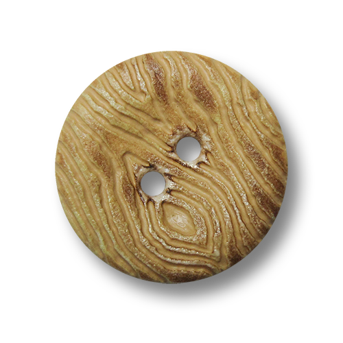 www.Knopfparadies.de - 1534br - Braune Kunststoffknöpfe in gemaserter Holz Optik