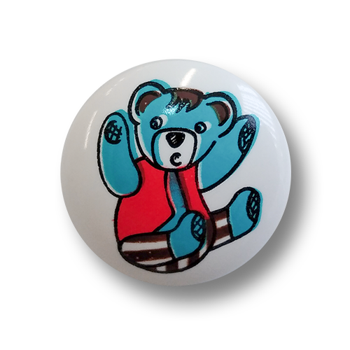 www.knopfparadies.de - 4455te - Süße Kinderknöpfe mit Motiv Teddybär