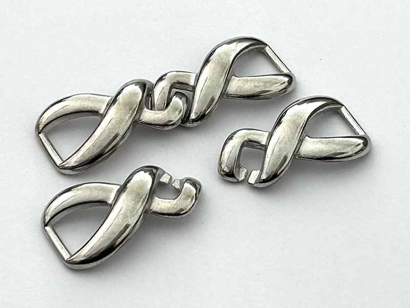 Metallverschluss Gürtelschnalle silberglänzend 0,9cm