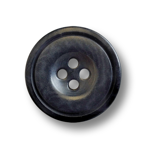 www.knopfparadies.de - 6034sb - Dunkelblaue, fast schwarze Steinnussknöpfe mit vier Löcher