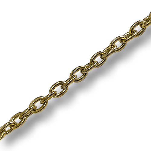 www.knopfparadies.de - 5419go - Goldfarbene Metallkette zum basteln und dekorieren