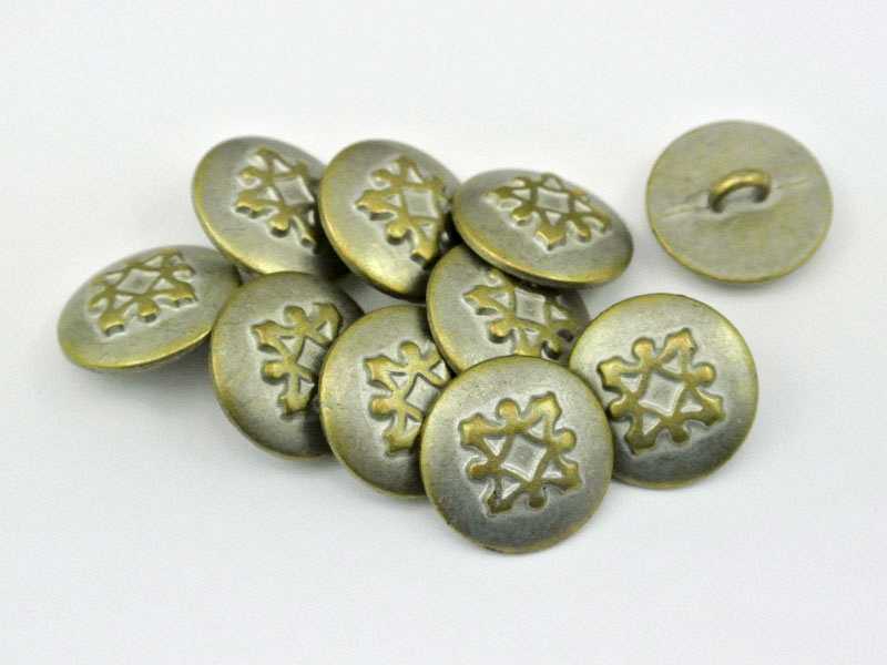 Eindrucksvoller kleiner Bicolor Metallknopf mit Symbol