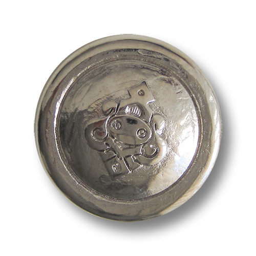 Metall Ösen Knopf in Silberfarben mit Ornament Motiv