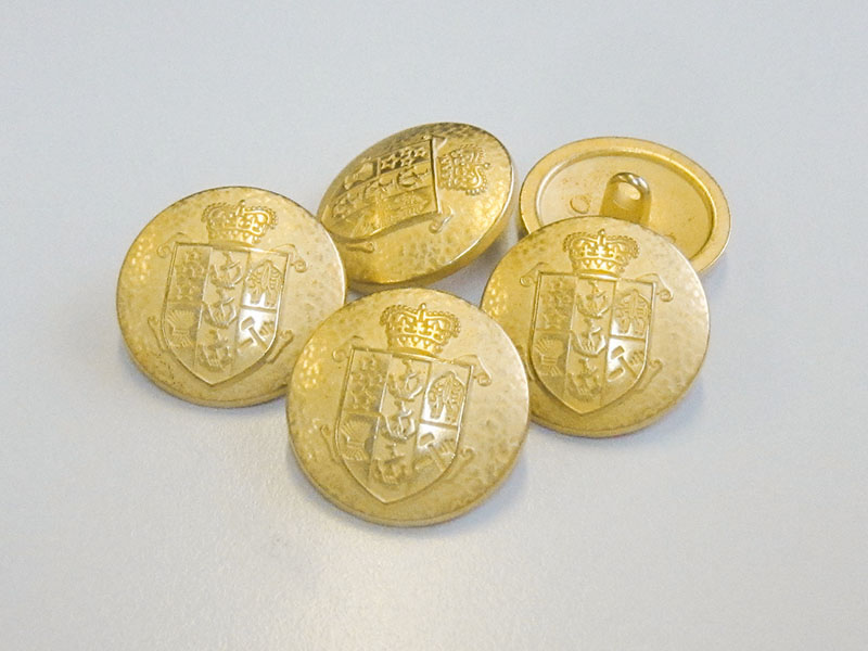 Edler goldfarbener Wappen Metall Knopf z.B. für Blazer