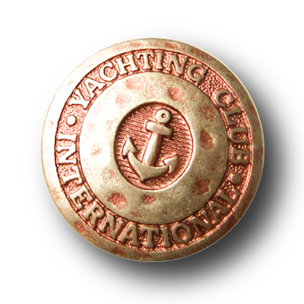 Interessanter Ankerknopf in Gold-Terracotta-Look