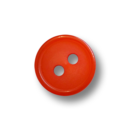 www.knopfparadies.de - 6438or - kleine Kunststoffknöpfe, knallig orange eingefärbt