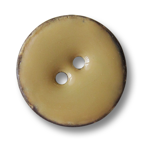 www.knopfparadies.de - 1518be - Hell senfgelbe Naturknöpfe aus Kokosnuss