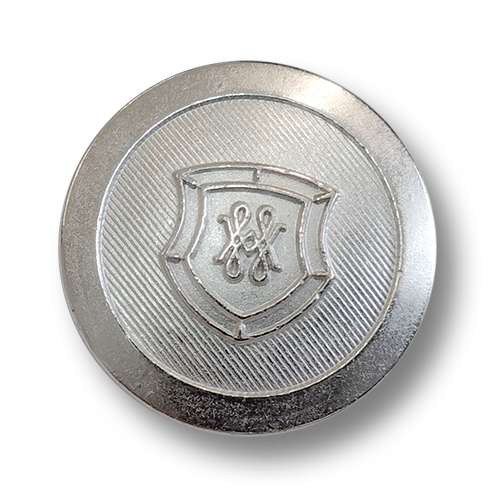 www.knopfparadies.de - 6132si - Silberfarbene Blazerknöpfe mit Wappenmotiv - B-WARE!
