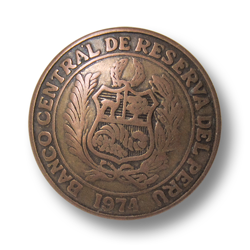 Klassischer Münz Metall Knopf mit Wappen für Blazer
