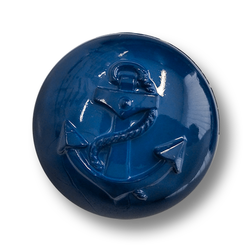 www.knopfparadies.de - 4540bl - Dunkelblaue Kunststoffknöpfe mit maritimen Motiv